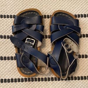 Saltwater Navy Blue Toddler Sandals